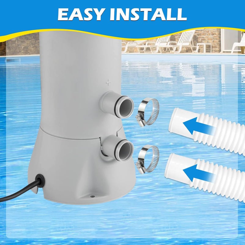 Picatu 3 Pcs 1.25" Pool Hose, 59" Long Accessory Pool Pump Replacement Hoses, Compatible with All Above Ground Pool Filter Pumps that Use 1 1/4 Diameter Hoses - Image 5